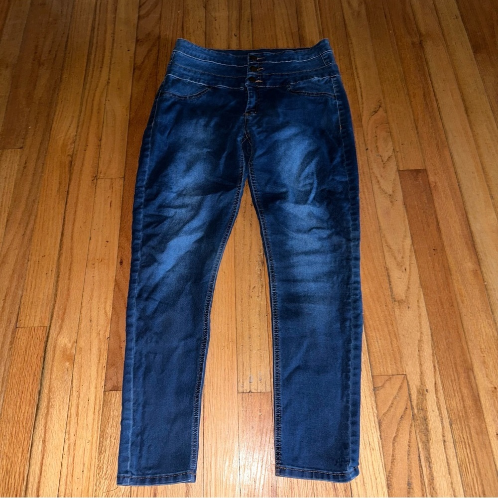 Tinseltown high rise skinny jeans/dark wash